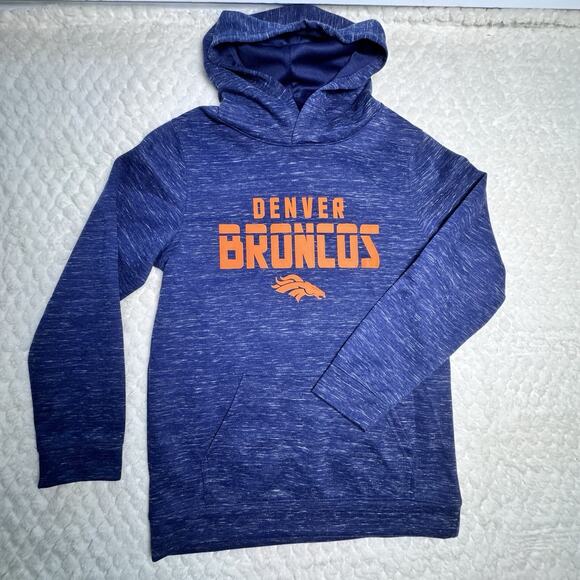 NFL Team Apparel Other - NFL Denver Broncos Youth XL Hoodie Blue Orange Lightweight Pullover Sweatshirt